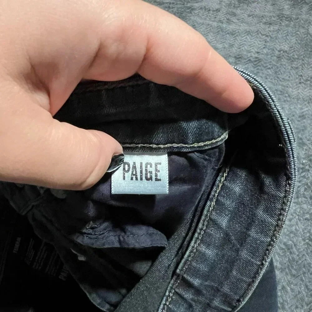 PAIGE Federal Jeans Acid Wash Dark Blue Men's Slim Straight Size 31 - Picture 7 of 13